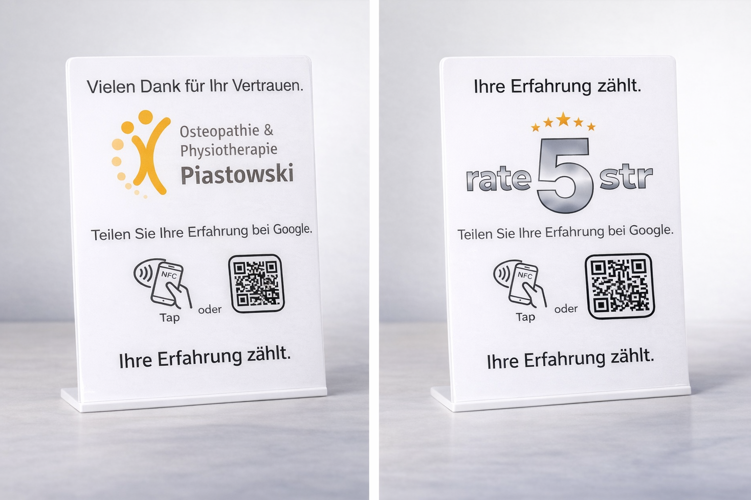 Beispiel individualisierter Aufsteller